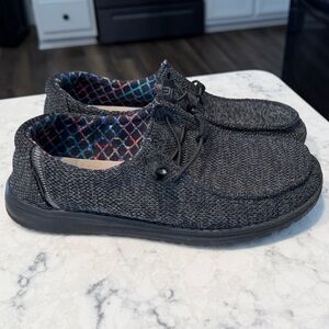 Hey Dude’s Knit Women’s Slip-On Shoes in Black
